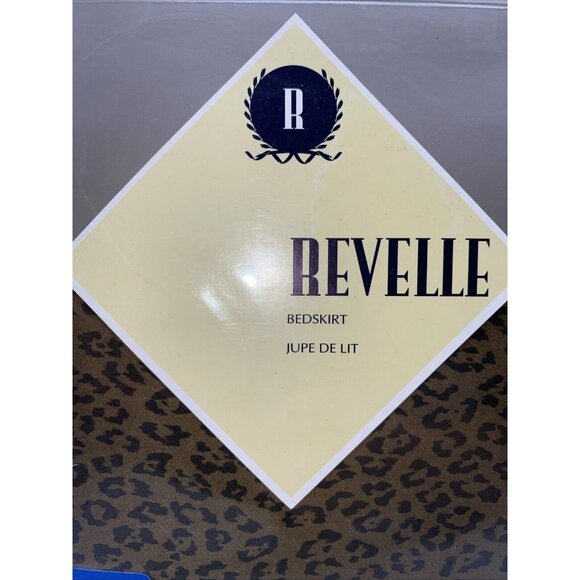 Revelle New Leopard Animal Print King Bed Skirt Egyptian Cotton Sateen 6621J2 - Picture 2 of 9